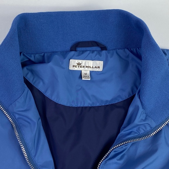 Peter Millar Full Zip Windbreaker Lightweight Golf Jacket Men Size M - Picture 2 of 9